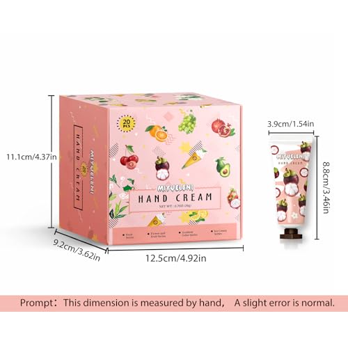 20 Pack Hand Cream Gift Set, Natural Plant Scents, Moisturizing Hand Lotion Travel Size,Gifts for Women, Birthday, Mother's Day, Valentine's Day, Christmas, Thank You Gifts