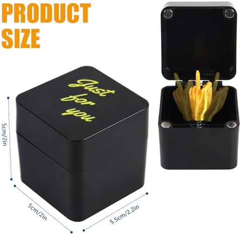 Middle Fun Finger in a Box - Surprise Pop-up Gift for Adults - Christmas Prank for Office Desk and Home Decor (2 PCS)
