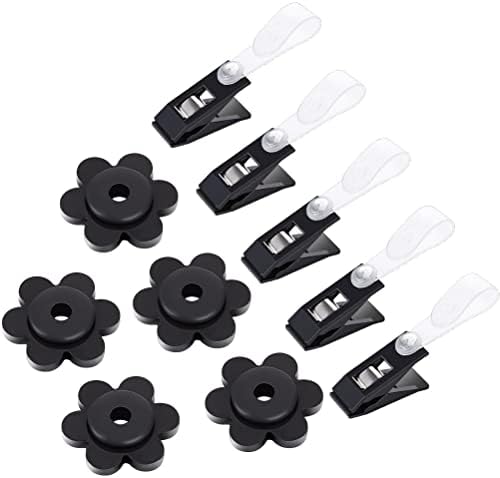 10 Pcs Garden Flag Rubber Stoppers and Anti-Wind Garden Flag Clips, Rubber Garden Flag Stoppers Holder Flag Stops Clips for Christmas Garden Yard Flag Pole Stand