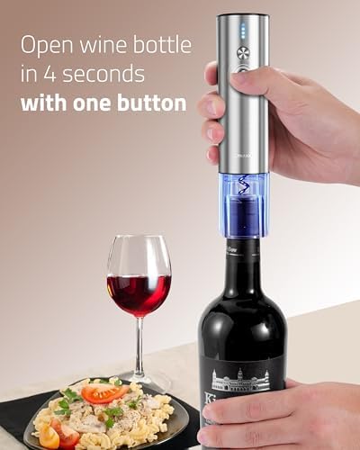 Electric Wine Opener Set - Premium Wine Gifts with Wine Opener, Foil Cutter, Wine Aerator, Vacuum Stopper, and Elegant Gift Box - Ideal Gift for Mother’s Day Father’s Day Birthday Anniversary