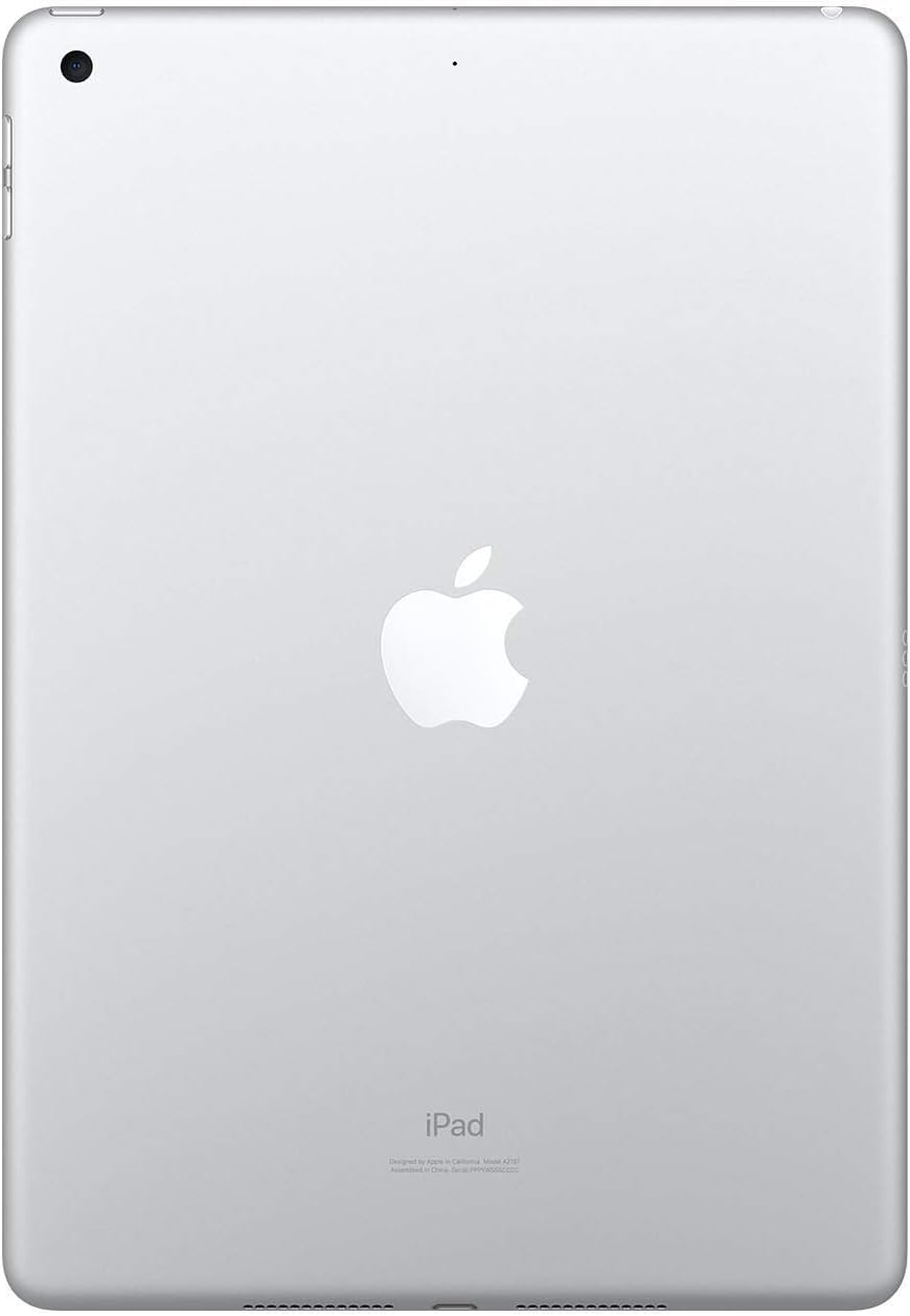 2019 Apple iPad 7th Gen (10.2 inch, Wi-Fi + Cellular, 128GB) Silver (Renewed)