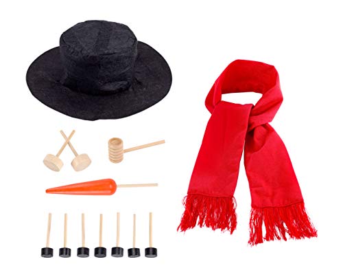 Pearhead Build A Snowman Decorating Kit, A Great DIY Snow Day Craft For Kids, Holiday Decorations for Kids, Snowman Pieces Kit, Christmas Gifts For Kids