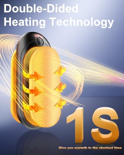2 Pack 14000mAh Hand Warmers Rechargeable with AI Charging Case, Portable Electric Handwarmers, Reusable Pocket Heater Great for, Hunting, Golf, Camping, Raynauds, Christmas Outdoor, Women Men Gifts