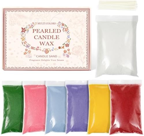 SCENTORINI Pearled Candle with 15 Wicks, 2.42 lb Scented Candle Sand, 7 Colors Sand Wax DIY, Candle Making Kit for Weddings, Party, Valentine's Day, Christmas, Thanksgiving