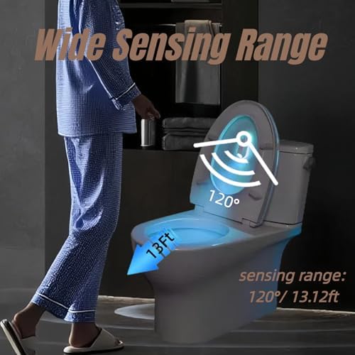 2-Pack Toilet Night Light Motion Sensor Activated, Rechargeable RGB Toilet Bowl Light, Christmas Gifts for Women Men, House Warming Gifts New Home Decor