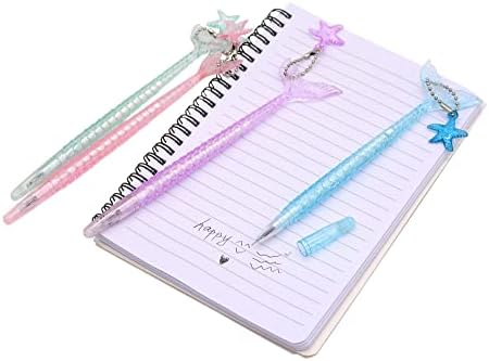 YYaaloa 12pcs Cute Mermaid Novelty Gel Ink Writing Pens 0.5 mm Black Ink Fun Kawaii Pens Bulk for Kids Office School Supplies Birthday Baby Shower Christmas Gift (12)