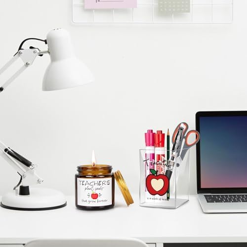 Teacher Appreciation Gifts with 20 OZ Wine Tumbler,Unique Teacher Birthday Gift Set,Thank You Teacher Gifts for Women Men,Christmas Teacher Gifts for Women