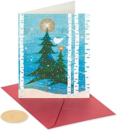 Papyrus Petite Christmas Cards Boxed with Envelopes, Peace and Happiness, Snowbird (20-Count)