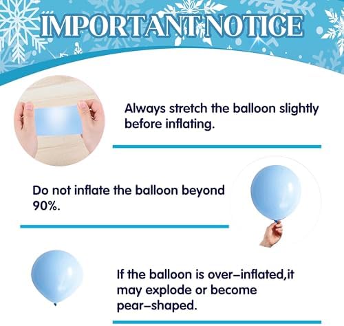 Frozen Balloon Arch Kit,Blue Purple White Balloons Arch Garland,Frozen Birthday Party Decorations For Girls,Cartoon Theme Party Supplies