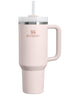 STANLEY Quencher H2.0 Tumbler with Handle and Straw 40 oz Flowstate 3-Position Lid Cup Holder Compatible for Travel Insulated Stainless Steel Cup BPA-Free Rose Quartz 2.0