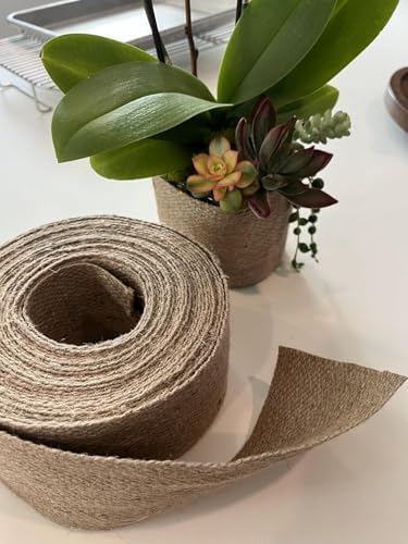 Jute Burlap Webbing Ribbon - 3.15" x 9.83 Yards Upholstery Webbing for Chairs, Furniture, Crafting, Home Decor, Christmas Garland, Jute Wreath, Banner