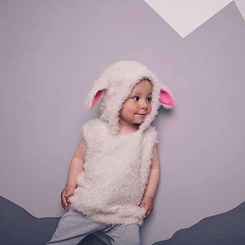 Toddler Baby Boy Girl Animal Costume Cute Sheep Costume Fleece Hooded Vest Halloween Christmas Cosplay Outfit