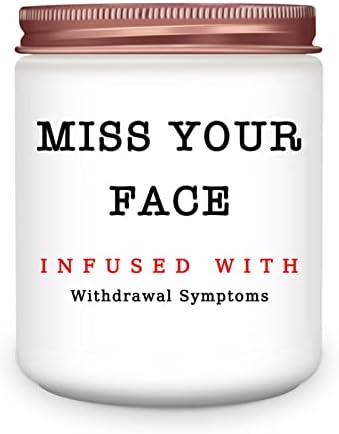 Homsolver Gifts for Women, Men, Friends, Sister, Bestie, Christmas Birthday Candles for Her Him, Unique Friendship Gift for Friend, Miss Your Face Scented Candle