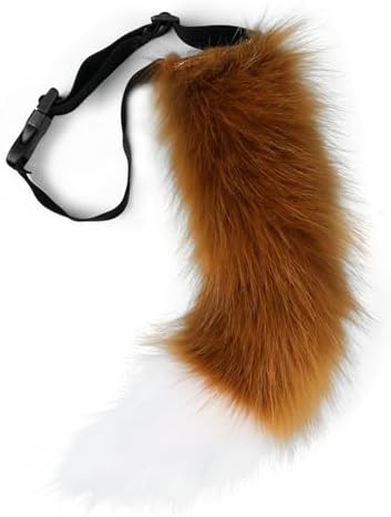 Faux Fur Fox Costume Cat Tail Cosplay Halloween Christmas Party Costume, One Size