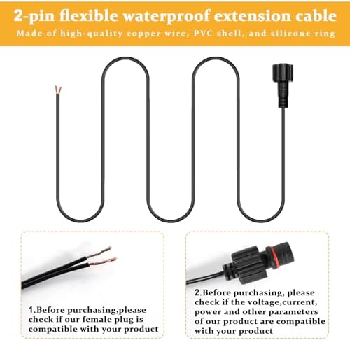 2 PCS Replacement Yard Inflatable Adapter with 9.8ft Extension Cables, 12V 1A Class 2 Power Supply,Low Voltage Transformer US Plug and Electric Cord for Halloween/Thanksgiving/Christmas Inflatables