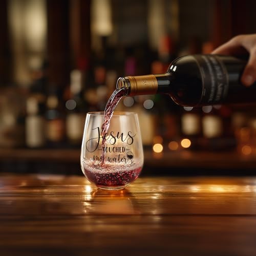 LITTLEBIGGER Gifts for Women - Wine Glass - 15 oz Scratch-Resistant Wine Glasses, Dishwasher safe, Birthday Gifts for Women, Mom, Sisters, Friends, Christmas Gift Idea, Thanksgiving Day Gifts (Black)