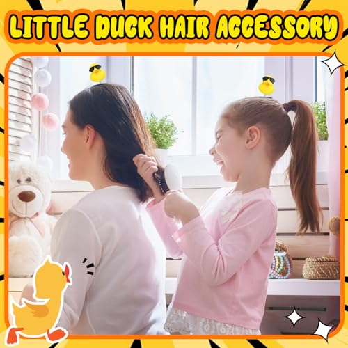 12 Pcs Duck Hair Clips Cute Festival Rave Sprouts Yellow Duck Hairpin Kawaii Cartoon Ducky Clips Decorative Hair Accessories for Christmas Halloween Holiday Party Props(Cool Style)