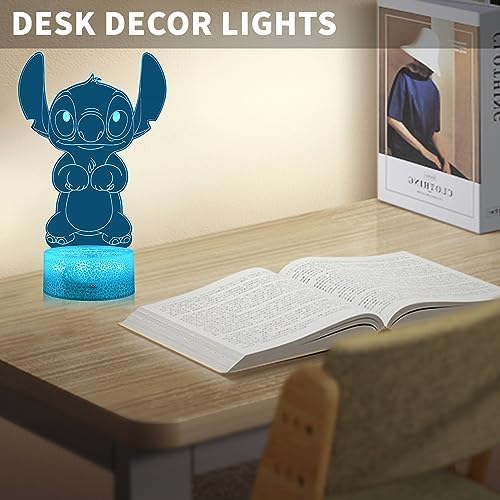 Cute Night Lights, Gifts Children's Room Decoration, Christmas Gifts, Children's Day Gift 3D LED Intelligent Remote Control Stuff