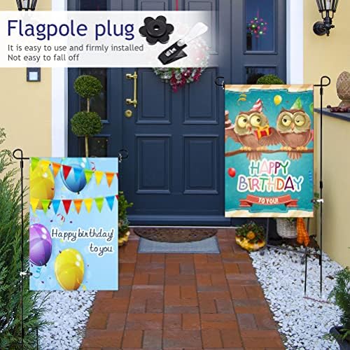 10 Pcs Garden Flag Rubber Stoppers and Anti-Wind Garden Flag Clips, Rubber Garden Flag Stoppers Holder Flag Stops Clips for Christmas Garden Yard Flag Pole Stand