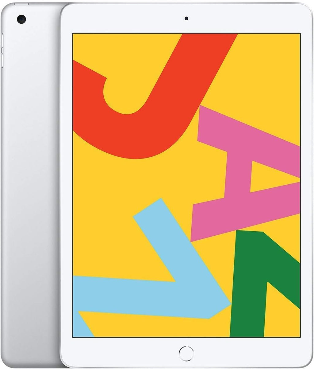 2019 Apple iPad 7th Gen (10.2 inch, Wi-Fi + Cellular, 128GB) Silver (Renewed)