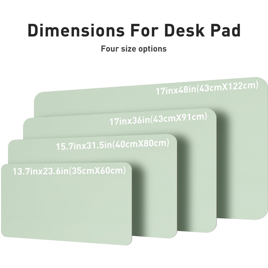 Aothia Large PU Leather Desk Pad Protector - Non-Slip Mouse Pad & Writing Mat for Office/Home, Waterproof, Easy to Clean (23.6" x 13.7", Aqua)