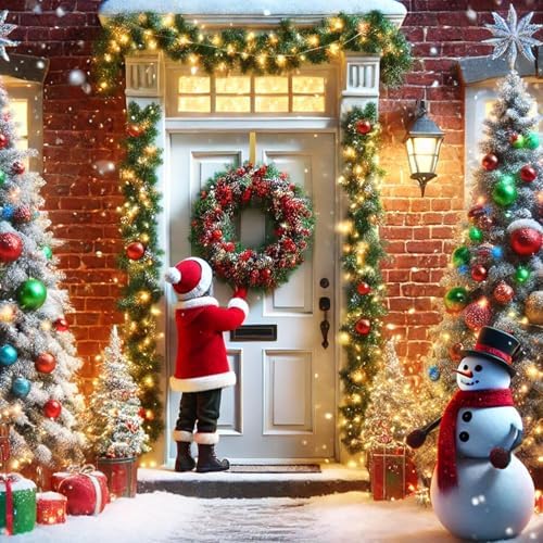 12" Metal Wreath Hanger for Front Door Non-Scratch, Damage-Free Wreath Hanger Heavy Duty, Over-the-Door Hooks for Hanging Welcome Sign, Wreath Holder for Easter, Halloween, Fall, Christmas Decorations