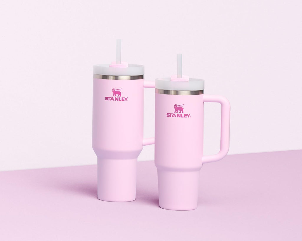STANLEY Quencher H2.0 Tumbler with Handle and Straw 40 oz | Flowstate 3-Position Lid | Cup Holder Compatible for Travel | Insulated Stainless Steel Cup | BPA-Free | Cherry Blossom