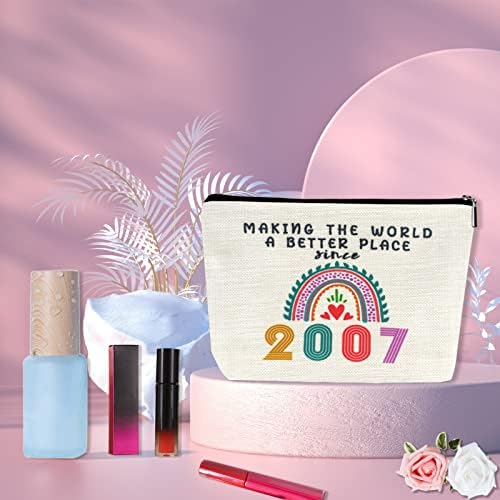 18th Gifts for Girls, Her, Sister, Daughter, Niece, Funny 2007 18th Birthday Gifts, Small Makeup Bag for 18 Year Old Teenage Girls Trendy Stuff, Christmas Party Favors Ideas, Cosmetic Travel Bags