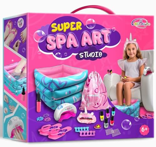 Kids Spa Kit for Girls Toy - Nail Polish Set for Girls Gifts 7-12 - Foot Spa Day Girl for Manicures Pedicure - Nail Art Salon Kit Christmas Birthday Gift for 6 7 8 9 10-12 Years Old (Kids Edition)