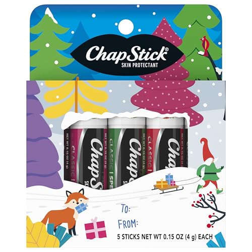 ChapStick Lip BalmVariety Holiday Gift Set, Stocking Stuffers, Christmas Gift 5 Count