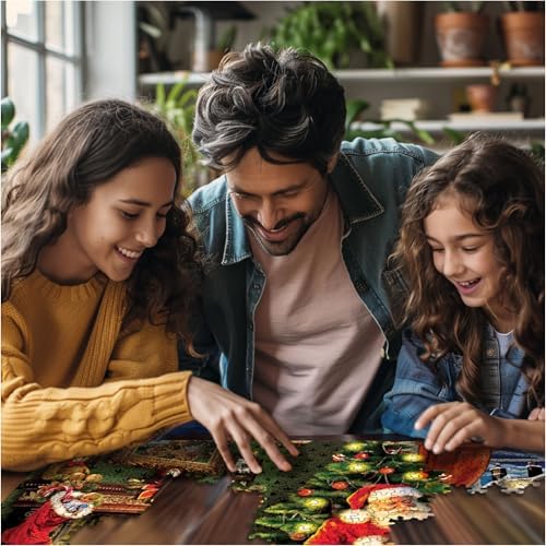 White Mountain Checking It Twice Christmas Puzzles 1000 Pieces Jigsaw Puzzle for Winter