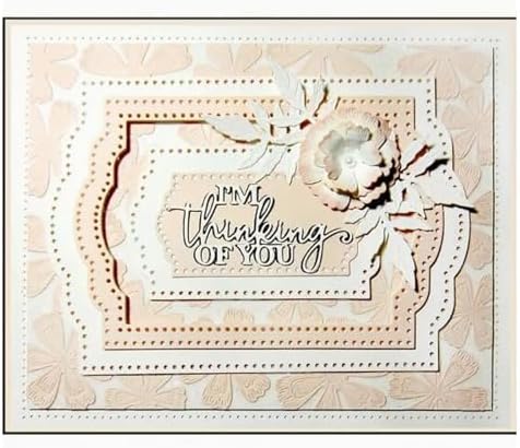 10pcs Christmas Nesting Frame Metal Die Cuts,Spring Square Flower Frame Cutting Dies Cut Stencils for DIY Invitation Card Scrapbooking Album Decorative Embossing Paper Dies Card Making