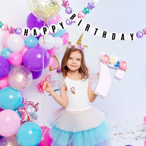 103 Pcs Giant Friendship Bracelet Garland DIY Birthday Halloween Christmas Jumbo Friendship Bracelet Banner Kit Famous Singer Customizable Party Wedding Decor(Pearlescent Macaron Color)