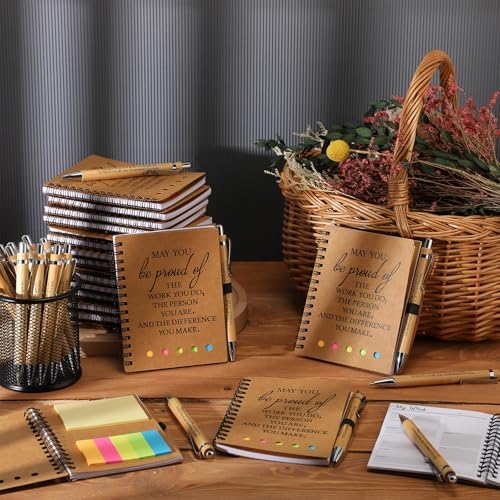 10 Sets Inspirational Medical Assistant Week Notebooks Bulk Employee Appreciation Gifts Spiral Weekly Planner Notebook with Sticky Notes Pens for Christmas Coworker (May You Be Proud)