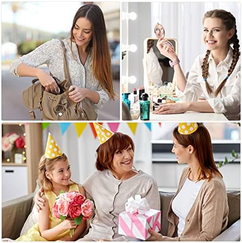 Roowest 10 Pcs Inspirational Compact Mirror You're Awesome Reminder Appreciation Gifts for Women Employee Coworker Friends Sisterhood Bulk Christmas Party Favors Magnifying Pocket Mirror (Rose Gold)