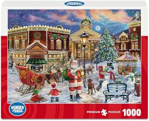 Wonder Forge Christmas Eve 1000 Piece Jigsaw Puzzle for Adults | Unique, Perfectly-Fitting Pieces | Fun, Vibrant Imagery | Amazon Exclusive