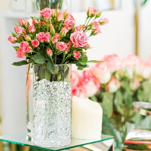 ZTML MS 60,000 Pieces Clear Water Gel Jelly Beads Clear Water Beads, Vase Fillers for Centerpieces, Floating Candle Making, Christmas New Year Decoration Floral Arrangement (Transparent)