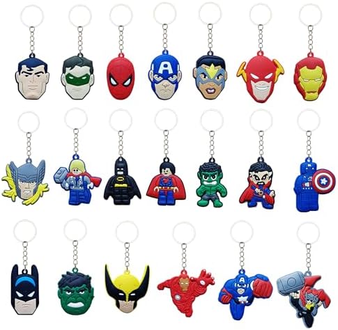 20 Children's Party Favors key chains,, fillers, Christmas gifts, holiday accessories, suitable for children's birthday school carnival rewards, reward boxes, classroom Easter GiftsGuoiondw