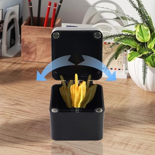 Middle Fun Finger in a Box - Surprise Pop-up Gift for Adults - Christmas Prank for Office Desk and Home Decor (2 PCS)