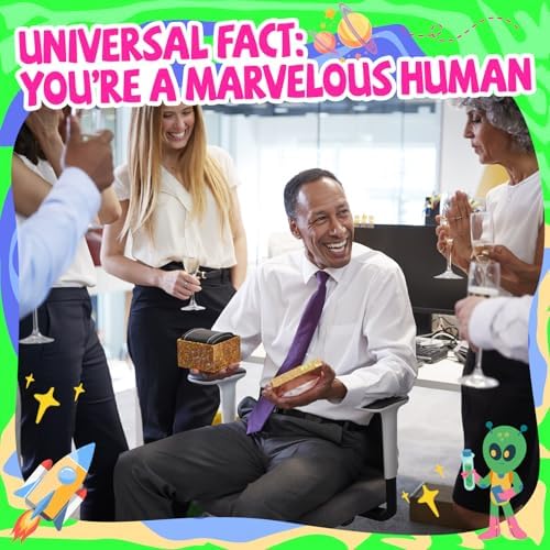 Boss Day Appreciation Gifts - Christmas Stocking Stuffers for Adult - Office White Elephant Exchange, Birthday Gifts for Coworkers, Teachers, Friends, Crochet Alien Plush with Positive Message Card