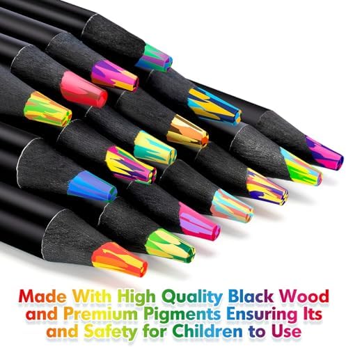 16 Pcs Rainbow Colored Pencils, Art Supplies Stocking Stuffers for Kids, Creative Teens Gifts Trendy Stuff for Girls Age 5-12, Great Party Favors Gift for Birthday/ Valentine's Day/ Easter/ Christmas