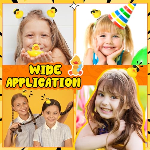 12 Pcs Duck Hair Clips Cute Festival Rave Sprouts Yellow Duck Hairpin Kawaii Cartoon Ducky Clips Decorative Hair Accessories for Christmas Halloween Holiday Party Props(Cool Style)