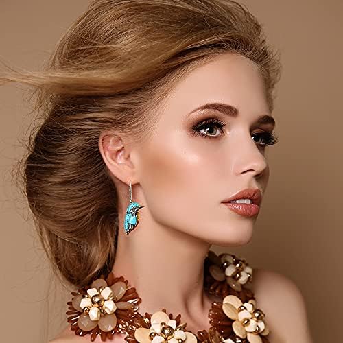 12 Pairs Teardrop Druse Crystal Drop Dangle Earrings for Women Cubic Zirconia Huggie Hoop Earring Jewelry Set Christmas Gifts