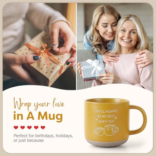 Aunt Gift Ideas Aunt-Tea Mug - Birthday Gifts for Women Auntie Best Ever Gifts Christmas Gift Ceramic Coffee Mug 12.8oz