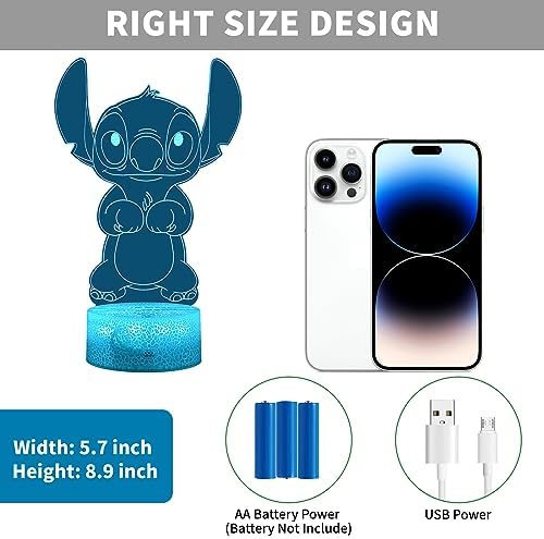 Cute Night Lights, Gifts Children's Room Decoration, Christmas Gifts, Children's Day Gift 3D LED Intelligent Remote Control Stuff
