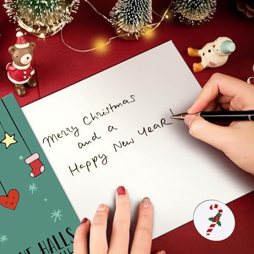 24 Pack Humorous Christmas Cards Assortment, 12 Design Assorted Boxed Sarcastic Christmas Cards, Happy Holiday Cards With Envelopes & Sealing Stickers, 4 x 6 Inches