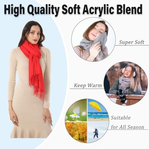 Womens Scarf Pashmina Shawls and Wraps for Evening Dress Wedding Bridesmaid Gift