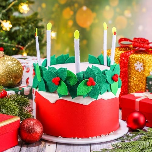 Christmas St. Lucia Crown Candle Felt Headband Sweden St Lucia Krone Queen Sankta for Christmas Gifts Costume