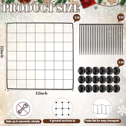 16 Pieces Christmas Tree Fences, Height 24 Inch Metal Christmas Tree Fence Barrier for Pets Dog Cat Xmas Black Gate for Holiday Office Home Decorations