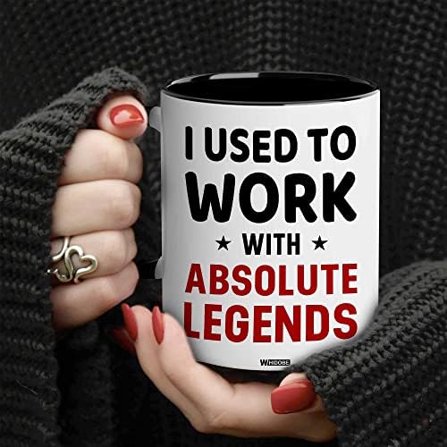WHIDOBE Retirement Gift - I Used To Work With Absolute Legend - Christmas Mug For Retirement - Goodbye Boss, Management, Coworker Gifts - Going Away, Farewell, Leaving Job, Good Luck New Job